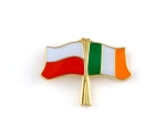 Flaga Polska - Irlandia, przypinka