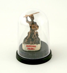 Statuetka mini pod kopułą - Warszawa Syrenka